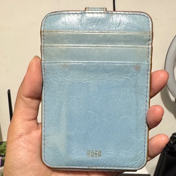 2 HOBO Mustard and Sky Leather Wallet - Picture 8 of 9